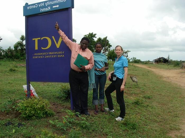 People standing in front of the VCT center